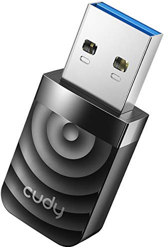 Cudy AC 1300Mbps WiFi Adattatore USB 3.0 per PC, USB WiFi Wireless Adapter, 5Ghz /2.4Ghz, USB 3.0, compatibile con Windows Vista /7/8/8.1/10, Mac OS, Linux