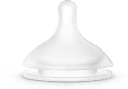Suavinex 307042 Set di 2 tettarelle fisiologiche SX Pro in silicone, flusso lento per neonati, succo o acqua, tettarella +0 mesi con sistema anticolico, 2 pezzi, trasparente