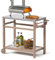 TORVA Carrello mobile per forno per pizza, tavolo da pranzo per preparazione di alimenti all'aperto con piano in metallo in acciaio inossidabile, patio, cortile giardino (legno)