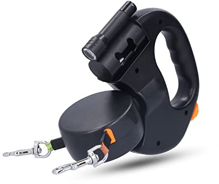 ciciglow Rollleine Hundeleine,Einziehbar Hundeleine unter 25kg für Große und Mittelgroße Hunde, Hochwertige Hundeleine ausziehbar mit bequemen Griff,Taschenlampe, Hundekotbeutel mit Beutelspende