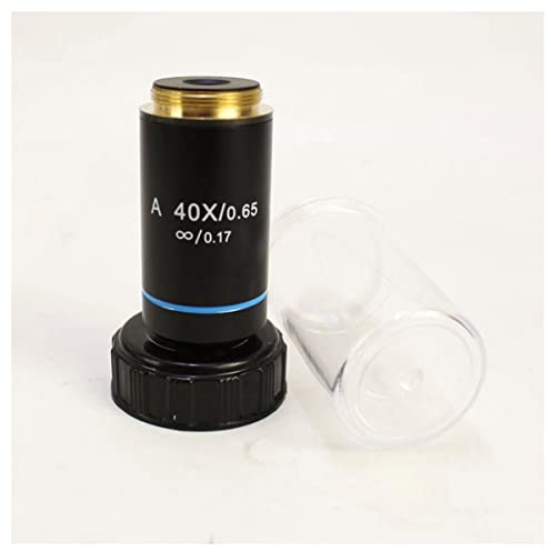 Mikroskop-Zubehör-Kit 4X 10x 40x 100x Plan Infinity achromatische objektive Objektivzusätze Mikroskopische Objektträger (Color : 40X)
