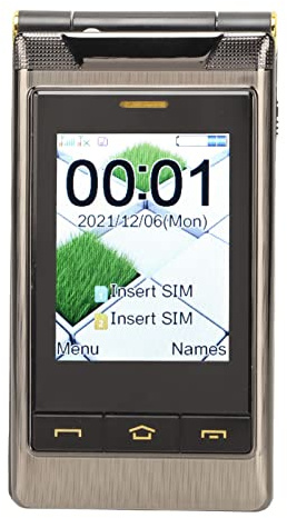 ciciglow Flip 3G-Seniorentelefon, 3,0-Zoll-Telefon mit Doppelseitigem Großem Bildschirm, Langem Standby, Dual-SIM, Mobiltelefon für ältere Menschen(Trüben)