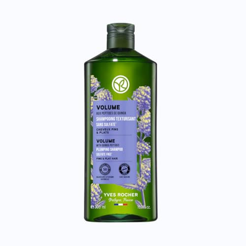 Yves Rocher Shampoo volumizzante per capelli senza SULFATE | Volume immediato, capelli rinforzati