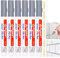 6 Pcs Grout Pen, Light Grey Wall Repair Pens, Tile Reviver for Floor, Bathrooms and Kitchen, Restoring Joints