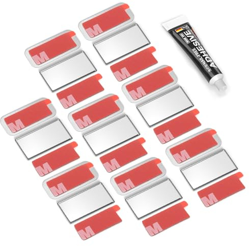ToniTrui Schrank-Magnetverschluss, 0,3 cm dick, Schranktürmagnete für Kleiderschränke, Schränke, Rollläden, Verschluss, einfach zu installieren, Schubladen-Magnetverschluss (Silber, 8 Stück)