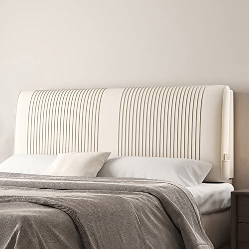 ZZYK Rechteckiges Wandkissen Bett Kopfteil Tufted Gepolstertes Kopfteil Moderne Volle Kopfteile Große 10cm Dicke Bolster Für Tatami Home Schlafzimmer,Weiß,No Headboard 74.8