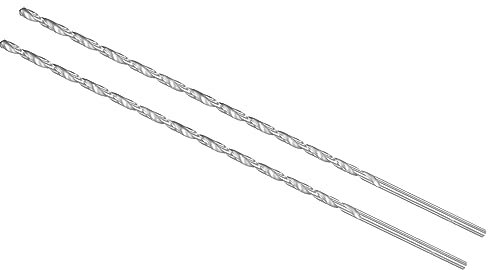CoCud Extra Long Twist Drill Bit, 4mm Drill Diameter 200mm Total Length, High Speed Steel Twist Drill Bit - (Applications: for Copper Metal Wood Aluminum), 2-Pieces