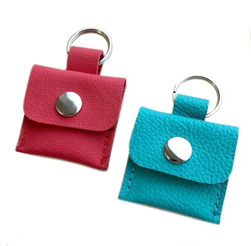Manufactica® Halsbandtasche aus Leder „Sammy“ – Für Hundemarke, Pferdemarke Apple AirTag, TASSO-Marke & Einkaufschip – Handgefertigt – Viele Farben