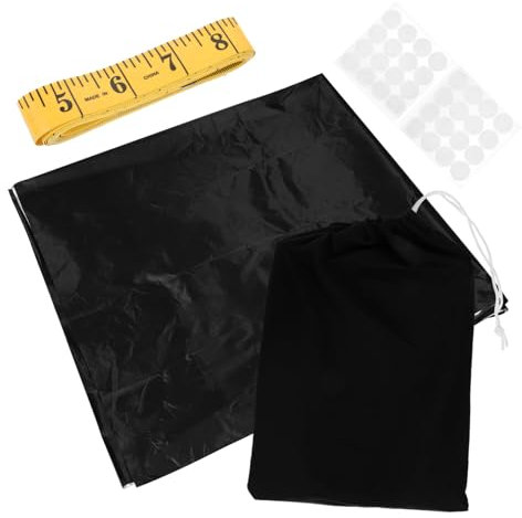 MUCKLILY DIY Vorhang 1 Satz Schwarze Verdunkelungsvorhänge Vorhang Verdunkelungsjalousien Raumverdunkelnde Rollos Jalousien Verdunkeln Zimmer Zeug Kapuze Stoff Ausgeschnitten X57