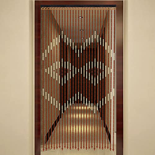 NIGORIY Fliegenvorhang, Bambusvorhang 175x90cm, Türvorhang Bambus 27 Zeilen, Fadenvorhang Perlenvorhang Geeignet für Schlafzimmertür, Badezimmertür, Küchentür, Arbeitszimmertür