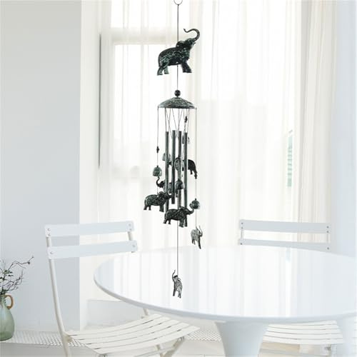 ZOYIEP Windspiele,Windspiele für draußen,85cm Tier Windspiel,Chimes Metall Wind Chimes Klangspiel Draußen Windspiele,Windspiel für Garten Heimdekoration (Elefant)