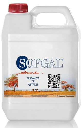 Sopgal Pasivante Metales 1L Desoxidante Convertidor de Óxido. Anticorrosión | Antióxido. Neutraliza la corrosión en hierro, chapa y acero. Elimina el óxido y lo transforma creando una capa protectora