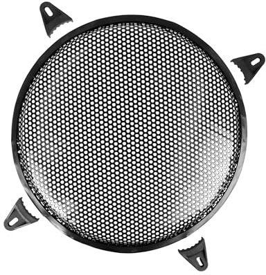 Hihaha Protector de rejilla de metal negro de 30,5 cm para altavoz de coche, material duradero