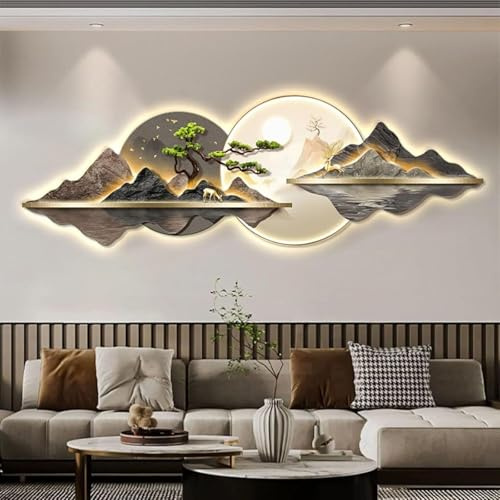 Suixtil 3D-Wandskulptur, Ölgemälde, Wandkunst, Wandbehang, Kunstdekoration, Moderne orientalische Dekoration, verführerischer Tannenbaum Wandbehang, 40 * 120CM