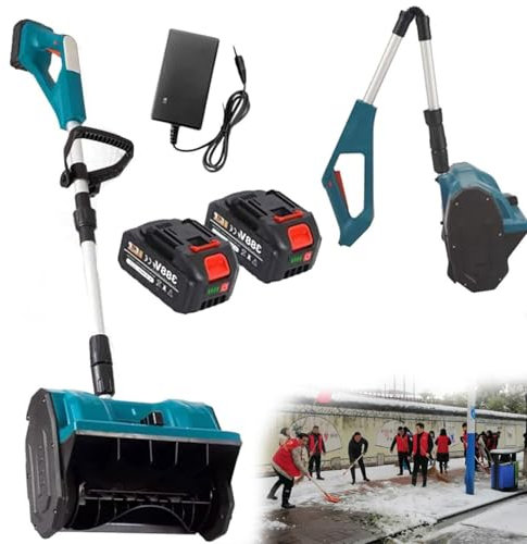 Pala da Neve Senza Fili, a Batteria da 20 V, Pala da Neve elettrica a Spinta Manuale per vialetto con Maniglia Anteriore Regolabile, Larghezza 13 Pollici e profondità 6,2 Pollici e Distanza