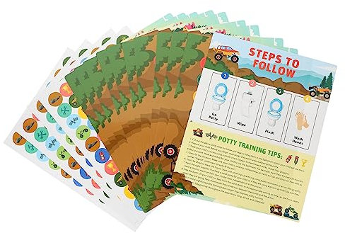 OATIPHO Töpfchentraining Aufkleber Für Kleinkinder Töpfchen Training Tabelle Und Aufkleber Für Jungen Mädchen Toilettentraining Zubehör