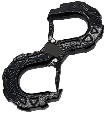 Cadera de recuperación de gancho en forma de S para un kit de remolque de remolque de cabrestante de remolque compatible con vehículos 4x4(Black)