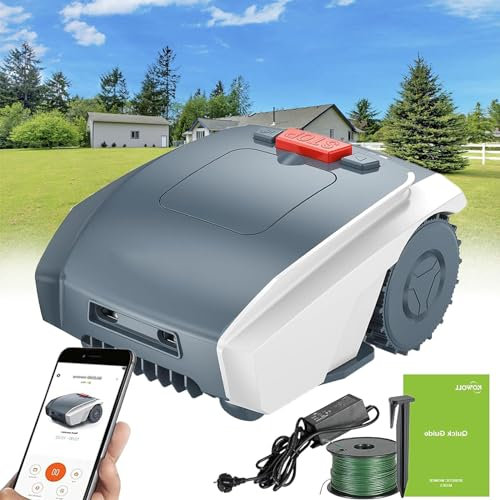 Tondeuse à gazon robotique automatique avec contrôle par application, planification du chemin en forme de U, auto-charge, connectivité Wi-Fi Bluetooth pour un entretien efficace de la pelouse jusqu'à
