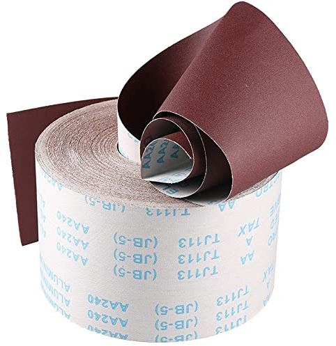100mm x 10m Aluminum Oxide Sandpaper Roll - Versatile Cloth-Backed Abrasive for Wood and Metal (60-800 Grit)(320grit)
