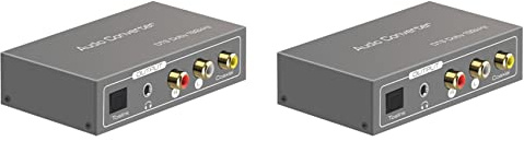 Janasiba 2 X 192 Khz Audio Converter Toslink Ottico Coassiale compatibile ARC a coassiale Toslink L/R 3,5 mm Jack Adattatore