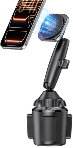 EXELIQ Upgraded Magnetic Cupholder Phone Holder, Ultra Strong N55 Magnets