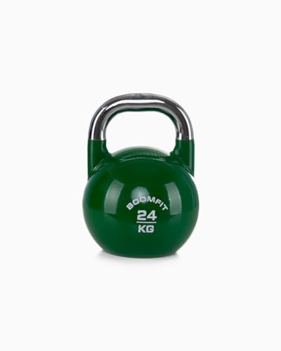 BOOMFIT Competition Kettlebell 24 kg aus Stahl | Wettkampf-Kugelhantel 33 mm Griff | Herren-Wettkampfklasse Kettlebell Sport | Standard-IKSFA für Snatch und Clean Jerk Elite-Training