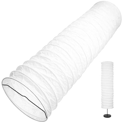 Pantalla Lampara de Papel de Color Claro Estilo Nórdico para Lámpara de Pie | Cubierta de Luz, Diseño Simple y Elegante, Fácil de Poner y Quitar, Recambio Decorativo