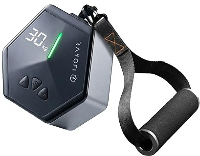 Rayofi Go-Tone Kabelzugtrainer Silber mit App, 30 kg digitaler Widerstand