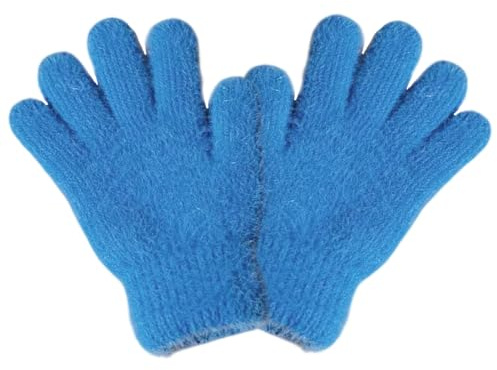 Handskar för skidor och snöhandskar med kompletta fingrar - handskar för flickor och pojkar, för 1–3 år: semester skola lekplats utomhus lekplats löpning promenader kallt väder, Färg: blå, Se référer