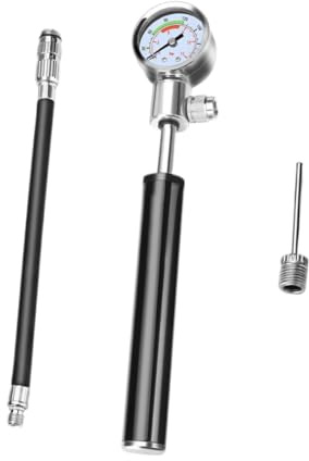 Healvian High Pressure Bike Pump Frame-Mounted Hand Pump for Mountain Bicycles with Dual Valve Compatibility Black for Bike Tire Inflation Cycling Accessories