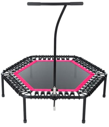 bellicon Jumping Fitness Trampolin 137cm bis 200 kg (Ultra Stark) mit Schraubbeinen | 3-teiliger Rahmen mit Haltegriff - Einfacher Aufbau | Mit Patentierten Seilringen