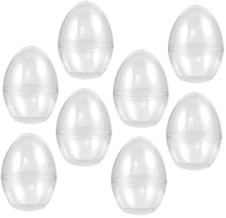LALAFINA 8pcs Plastic Egg and Ball Ornaments Party Boxes Design and Elegant Packaging for Birthday Parties Versatile Storage Box Easy Visibility of Contents