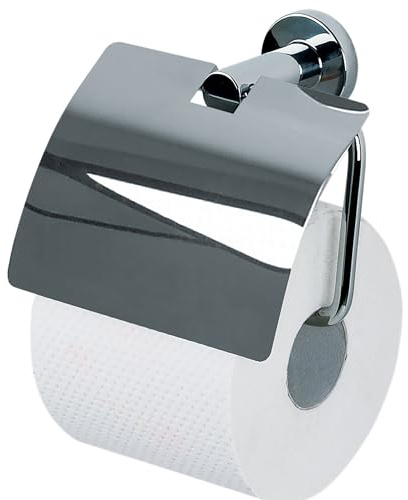 Spirella WC Rollenhalter Atlantic 10.06424 Edelstahl Toilettenpapierhalter zum kleben oder Bohren