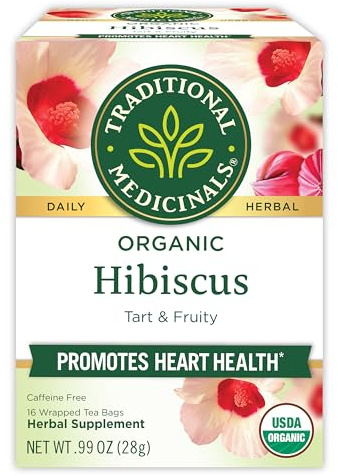 Traditional Medicinals Organic Hibiscus Tea, 16 Tea Bags