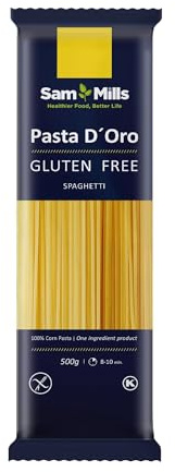 Sam Mills - Spaghettis Sin Gluten - 1 paquete de 500 g - 100% Harina de Maíz - Fabricado en Instalaciones Sin Gluten - Mejora el Tránsito Intestinal - Ideal para Dietas Veganas | Pasta Sin Gluten - Fabricado en Instalaciones Sin Gluten - Sin Aditivos, Sin Lactosa - Ideal para Dietas Específicas
