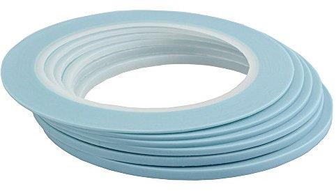 JINBING Fine Line Fineline Klebeband, Vinyl, für Automalerei,Maler-Klebeband für Kurven 1 mm, 1,5 mm, 2 mm, 2,5 mm, 3 mm, 4 mm 6Rollen