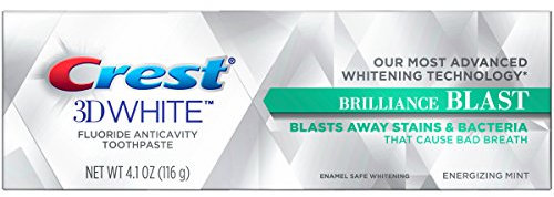 Crest 3D White Brilliance Blast Whitening Toothpaste for Sensitive Teeth Energizing Mint - 4.1 oz (116g)