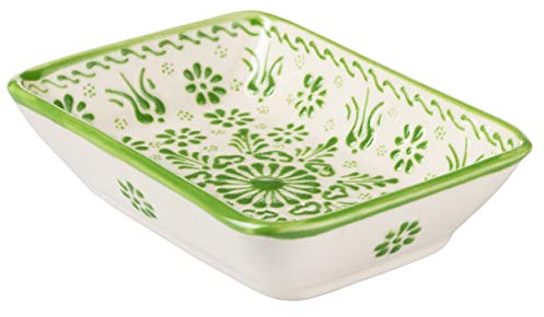 Seifenschale ottoman Keramik handbemalt (Kumru Pistaziengrün)