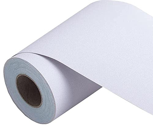 VisitRyl Tapetenbordüre selbstklebend Vinyl Sockelleiste Dekorative Bordüre Selbstklebende Home Bordüre Küche Tapetenbordüre selbstklebend für Badezimmer Wohnzimmer Lumineszenz Weiß 12cm x 500cm