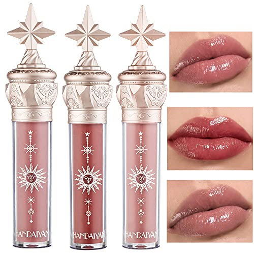 Tinted Lip Balm - Mirror Gloss Lip Stain/Lip Plumper Gloss/Moisturizin Nude Lipstick Liquid Lipsticks (Milky Peachy Pink)