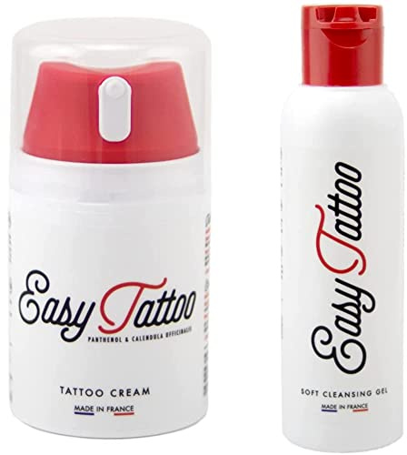 EASYTATTOO Crème Tattoo, 50 ml & Gel Nettoyant Doux, 125 ml