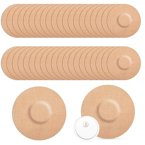 TSHAOUN 40 Piezas Parches Sensor Adhesivos Impermeables, Parches CGM transpirables sin pegamento en el centro, Protector Sensor, Pegatinas con Sensor Deportivo, Agradable a La Piel