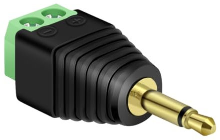 CABLEPELADO Presa Jack 3,5 mm Maschio TS Mono Terminale a Vite Connettore Audio con Terminali a Vite TS Maschio 2 Pin