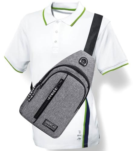Brusttasche Herren,Sling Chest Crossbody Bag,Umhängetasche Herren,Crossbody Bag,Sling Bag,Anti-Diebstahl Sling Bag,Schultertasche,Brusttasche Sling Bag