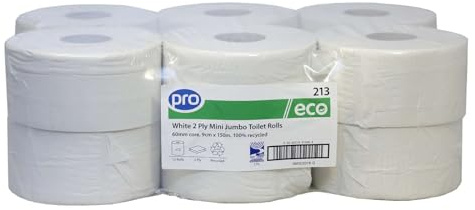 PRO Mini Jumbo Toilet Rolls 12 x 150m (60mm core) 213PL