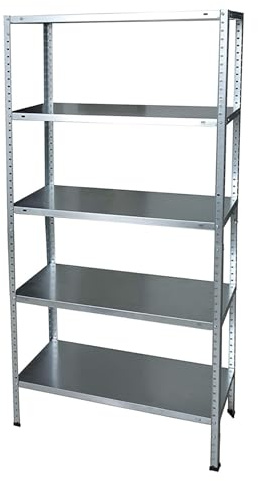 NG NICCOLAI SCAFFALE COMPLETAMENTE IN METALLO - MONTAGGIO A BULLONI - 4 O 5 RIPIANI IN METALLO (5 RIPIANI (100X30X187 CM))