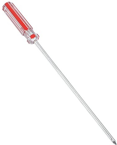 Piutouyar 8 Inch Phillips Screwdriver, Extra Long Shaft Cross Head Screwdriver #2 Magnetic Tip Screwdrivers Long Screwdriver for Repair Home Improvement, Red