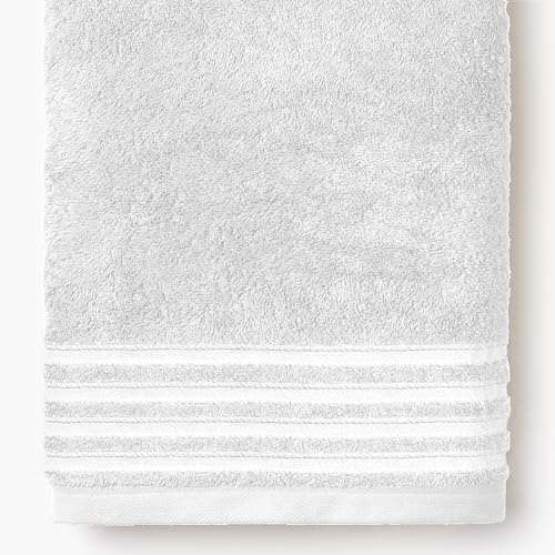 Sedalinne - Pack 6 Toallas de baño Lisa - Formato tocador 30x50cm - 100% algodón Peinado - Altamente Absorbente - gramaje 500 gr - Secado rápido y Tacto Suave - Color Blanco