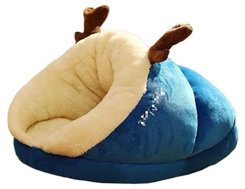 Hundebett mit Bezug, Höhle, Hundeversteck, Hundeschlafplatz, Hundehöhlenbett, Anti-Angst, rutschfest, waschbar, winddicht, warm, weich, ideal for Welpen und mittelgroße Hunde, Haustierbett, Hundebetth