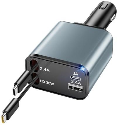 COCIVIVRE Zigarettenanzünder USB C Auto Ladegerät,Handy Schnellladegerät USB Zigarettenanzünder Adapter Kompatibel mit iPhone 16/16 Pro Max/15/14/13/12/11/AirPods/Galaxy S25/S24/S23/S22/Google Pixel9